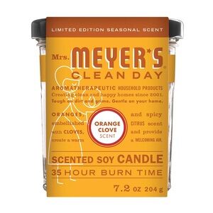 Discount Shipping! Limited Edition Mrs. Meyer's Soy Candle Orange Clove 7.2 oz